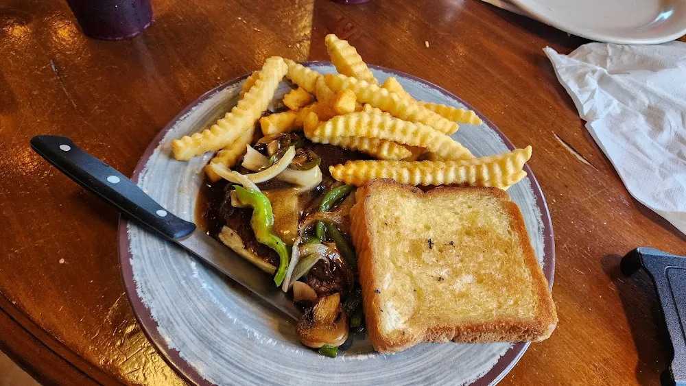 Chopped Steak Meal with Fries and Cole Slaw